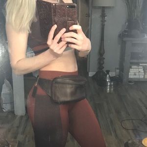 👝Brown vintage leather COACH fanny pack